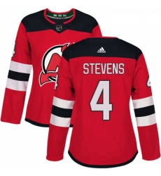 Womens Adidas New Jersey Devils 4 Scott Stevens Authentic Red Home NHL Jersey Womens Adidas New Jersey Devils 4 Scott Stevens Authentic Red Home NHL Jersey