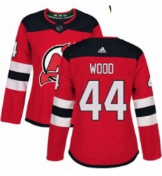 Womens Adidas New Jersey Devils 44 Miles Wood Authentic Red Home NHL Jersey Womens Adidas New Jersey Devils 44 Miles Wood Authentic Red Home NHL Jersey