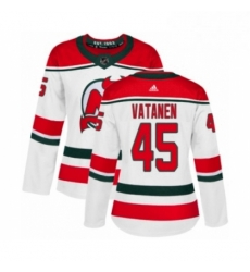 Womens Adidas New Jersey Devils 45 Sami Vatanen Authentic White Alternate NHL Jersey Womens Adidas New Jersey Devils 45 Sami Vatanen Authentic White Alternate NHL Jersey