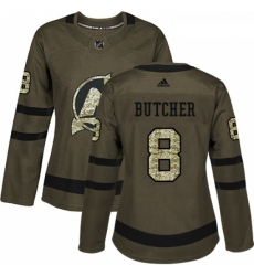 Womens Adidas New Jersey Devils 8 Will Butcher Authentic Green Salute to Service NHL Jersey Womens Adidas New Jersey Devils 8 Will Butcher Authentic Green Salute to Service NHL Jersey