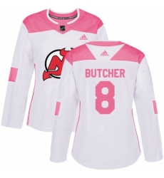 Womens Adidas New Jersey Devils 8 Will Butcher Authentic WhitePink Fashion NHL Jersey Womens Adidas New Jersey Devils 8 Will Butcher Authentic WhitePink Fashion NHL Jersey
