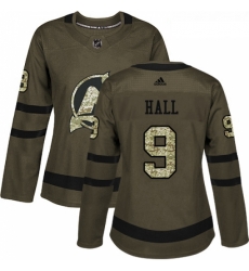 Womens Adidas New Jersey Devils 9 Taylor Hall Authentic Green Salute to Service NHL Jersey Womens Adidas New Jersey Devils 9 Taylor Hall Authentic Green Salute to Service NHL Jersey