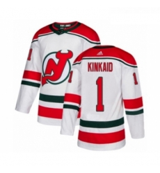Youth Adidas New Jersey Devils 1 Keith Kinkaid Authentic White Alternate NHL Jersey Youth Adidas New Jersey Devils 1 Keith Kinkaid Authentic White Alternate NHL Jersey