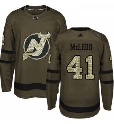 Youth Adidas New Jersey Devils 41 Michael McLeod Authentic Green Salute to Service NHL Jersey Youth Adidas New Jersey Devils 41 Michael McLeod Authentic Green Salute to Service NHL Jersey