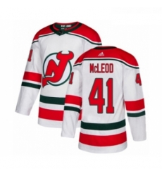 Youth Adidas New Jersey Devils 41 Michael McLeod Authentic White Alternate NHL Jersey Youth Adidas New Jersey Devils 41 Michael McLeod Authentic White Alternate NHL Jersey