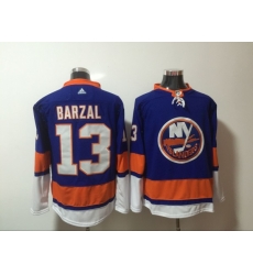 Men Adidas New York Islanders #13 Mathew Barzal Blue Stitched Jersey Men Adidas New York Islanders #13 Mathew Barzal Blue Stitched Jersey
