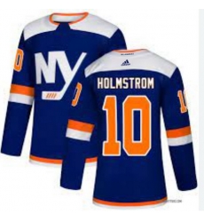 Men New York Islanders #10 Simon Holmstrom Alternate Blue Stitched Jersey Men New York Islanders #10 Simon Holmstrom Alternate Blue Stitched Jersey