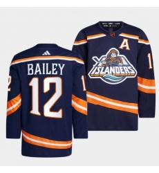 Men New York Islanders 12 Josh Bailey Navy 2022 23 Reverse Retro Stitched Jersey Men New York Islanders 12 Josh Bailey Navy 2022 23 Reverse Retro Stitched Jersey