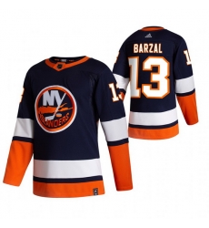 Men New York Islanders 13 Mathew Barzal Navy Blue Adidas 2020 21 Reverse Retro Alternate NHL Jersey Men New York Islanders 13 Mathew Barzal Navy Blue Adidas 2020 21 Reverse Retro Alternate NHL Jersey
