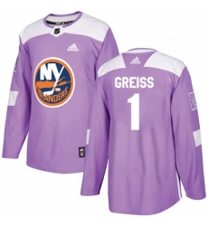 Mens Adidas New York Islanders 1 Thomas Greiss Authentic Purple Fights Cancer Practice NHL Jersey Mens Adidas New York Islanders 1 Thomas Greiss Authentic Purple Fights Cancer Practice NHL Jersey