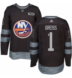 Mens Adidas New York Islanders 1 Thomas Greiss Premier Black 1917 2017 100th Anniversary NHL Jersey Mens Adidas New York Islanders 1 Thomas Greiss Premier Black 1917 2017 100th Anniversary NHL Jersey