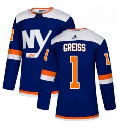Mens Adidas New York Islanders 1 Thomas Greiss Premier Blue Alternate NHL Jersey Mens Adidas New York Islanders 1 Thomas Greiss Premier Blue Alternate NHL Jersey