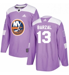 Mens Adidas New York Islanders 13 Mathew Barzal Authentic Purple Fights Cancer Practice NHL Jersey Mens Adidas New York Islanders 13 Mathew Barzal Authentic Purple Fights Cancer Practice NHL Jersey