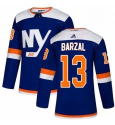Mens Adidas New York Islanders 13 Mathew Barzal Premier Blue Alternate NHL Jersey Mens Adidas New York Islanders 13 Mathew Barzal Premier Blue Alternate NHL Jersey