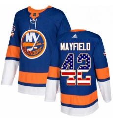 Mens Adidas New York Islanders 42 Scott Mayfield Authentic Royal Blue USA Flag Fashion NHL Jersey Mens Adidas New York Islanders 42 Scott Mayfield Authentic Royal Blue USA Flag Fashion NHL Jersey