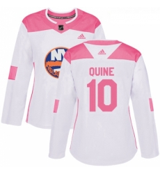 Womens Adidas New York Islanders 10 Alan Quine Authentic WhitePink Fashion NHL Jersey Womens Adidas New York Islanders 10 Alan Quine Authentic WhitePink Fashion NHL Jersey