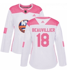 Womens Adidas New York Islanders 18 Anthony Beauvillier Authentic White Pink Fashion NHL Jersey Womens Adidas New York Islanders 18 Anthony Beauvillier Authentic White Pink Fashion NHL Jersey