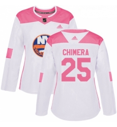 Womens Adidas New York Islanders 25 Jason Chimera Authentic WhitePink Fashion NHL Jersey Womens Adidas New York Islanders 25 Jason Chimera Authentic WhitePink Fashion NHL Jersey
