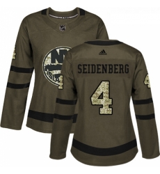 Womens Adidas New York Islanders 4 Dennis Seidenberg Authentic Green Salute to Service NHL Jersey Womens Adidas New York Islanders 4 Dennis Seidenberg Authentic Green Salute to Service NHL Jersey