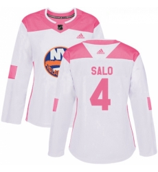 Womens Adidas New York Islanders 4 Robin Salo Authentic WhitePink Fashion NHL Jersey Womens Adidas New York Islanders 4 Robin Salo Authentic WhitePink Fashion NHL Jersey