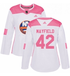 Womens Adidas New York Islanders 42 Scott Mayfield Authentic WhitePink Fashion NHL Jersey Womens Adidas New York Islanders 42 Scott Mayfield Authentic WhitePink Fashion NHL Jersey