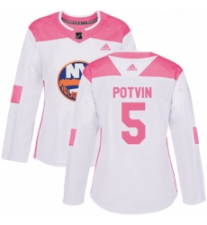 Womens Adidas New York Islanders 5 Denis Potvin Authentic WhitePink Fashion NHL Jersey Womens Adidas New York Islanders 5 Denis Potvin Authentic WhitePink Fashion NHL Jersey
