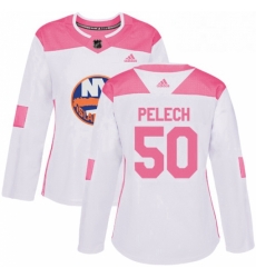 Womens Adidas New York Islanders 50 Adam Pelech Authentic WhitePink Fashion NHL Jersey Womens Adidas New York Islanders 50 Adam Pelech Authentic WhitePink Fashion NHL Jersey