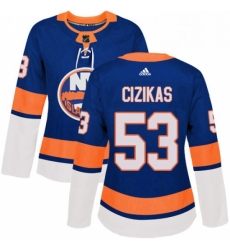 Womens Adidas New York Islanders 53 Casey Cizikas Premier Royal Blue Home NHL Jersey Womens Adidas New York Islanders 53 Casey Cizikas Premier Royal Blue Home NHL Jersey