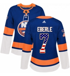 Womens Adidas New York Islanders 7 Jordan Eberle Authentic Royal Blue USA Flag Fashion NHL Jersey Womens Adidas New York Islanders 7 Jordan Eberle Authentic Royal Blue USA Flag Fashion NHL Jersey
