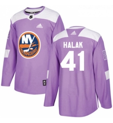 Youth Adidas New York Islanders 41 Jaroslav Halak Authentic Purple Fights Cancer Practice NHL Jersey Youth Adidas New York Islanders 41 Jaroslav Halak Authentic Purple Fights Cancer Practice NHL Jersey