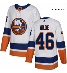 Youth Adidas New York Islanders 46 Bode Wilde Authentic White Away NHL Jersey Youth Adidas New York Islanders 46 Bode Wilde Authentic White Away NHL Jersey