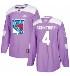 Braden Schneider New York Rangers Men Adidas Authentic Purple Fights Cancer Practice Jersey Braden Schneider New York Rangers Men Adidas Authentic Purple Fights Cancer Practice Jersey