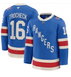 Men New York Rangers 16 Vincent Trocheck Blue Centennial Stitched Hockey Jersey Men New York Rangers 16 Vincent Trocheck Blue Centennial Stitched Hockey Jersey
