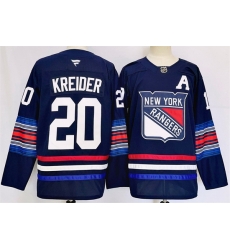 Men New York Rangers 20 Chris Kreider Navy 2024 25 Stitched Jersey Men New York Rangers 20 Chris Kreider Navy 2024 25 Stitched Jersey
