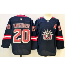 Men New York Rangers 20 Chris Kreider Navy 2024 25 With A Patch Stitched Hockey Jersey Men New York Rangers 20 Chris Kreider Navy 2024 25 With A Patch Stitched Hockey Jersey