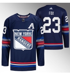 Men New York Rangers 23 Adam Fox Navy Stitched Jersey Men New York Rangers 23 Adam Fox Navy Stitched Jersey