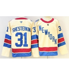 Men New York Rangers 31 Igor Shesterkin Beige 2025 26 Winter Classic Stitched Hockey Men New York Rangers 31 Igor Shesterkin Beige 2025 26 Winter Classic Stitched Hockey