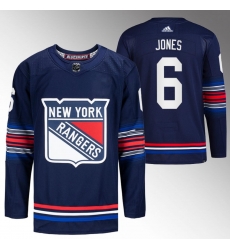 Men New York Rangers 6 Zac Jones Navy Stitched Jersey Men New York Rangers 6 Zac Jones Navy Stitched Jersey