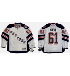 Men New York Rangers 61 Rick Nash 2014 White Stitched Hockey Jersey Men New York Rangers 61 Rick Nash 2014 White Stitched Hockey Jersey