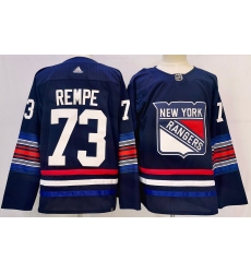 Men New York Rangers 73 Matt Rempe Navy Alternate Authentic Jersey Men New York Rangers 73 Matt Rempe Navy Alternate Authentic Jersey