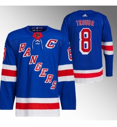 Men New York Rangers 8 Jacob Trouba Blue Stitched Jersey Men New York Rangers 8 Jacob Trouba Blue Stitched Jersey
