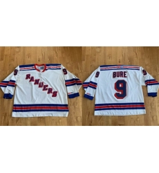 Men New York Rangers 9 Pavel Bure White Stitched Jersey Men New York Rangers 9 Pavel Bure White Stitched Jersey