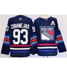 Men New York Rangers 93 Mika Zibanejad Navy 2024 25 Stitched Jersey Men New York Rangers 93 Mika Zibanejad Navy 2024 25 Stitched Jersey