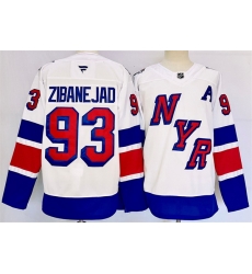 Men New York Rangers 93 Mika Zibanejad White 2024 25 Stadium Series Stitched Jersey Men New York Rangers 93 Mika Zibanejad White 2024 25 Stadium Series Stitched Jersey