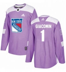 Mens Adidas New York Rangers 1 Eddie Giacomin Authentic Purple Fights Cancer Practice NHL Jersey Mens Adidas New York Rangers 1 Eddie Giacomin Authentic Purple Fights Cancer Practice NHL Jersey