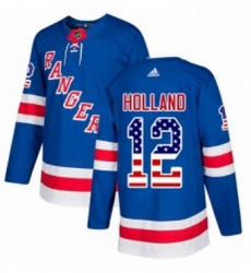 Mens Adidas New York Rangers 12 Peter Holland Authentic Royal Blue USA Flag Fashion NHL Jersey Mens Adidas New York Rangers 12 Peter Holland Authentic Royal Blue USA Flag Fashion NHL Jersey