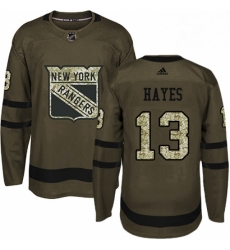 Mens Adidas New York Rangers 13 Kevin Hayes Authentic Green Salute to Service NHL Jersey Mens Adidas New York Rangers 13 Kevin Hayes Authentic Green Salute to Service NHL Jersey