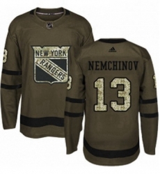 Mens Adidas New York Rangers 13 Sergei Nemchinov Authentic Green Salute to Service NHL Jersey Mens Adidas New York Rangers 13 Sergei Nemchinov Authentic Green Salute to Service NHL Jersey