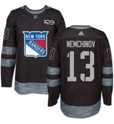Mens Adidas New York Rangers 13 Sergei Nemchinov Premier Black 1917 2017 100th Anniversary NHL Jersey Mens Adidas New York Rangers 13 Sergei Nemchinov Premier Black 1917 2017 100th Anniversary NHL Jersey
