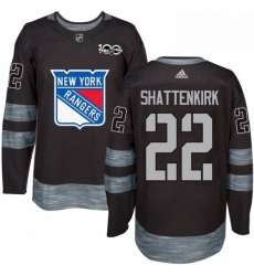 Mens Adidas New York Rangers 22 Kevin Shattenkirk Authentic Black 1917 2017 100th Anniversary NHL Jersey Mens Adidas New York Rangers 22 Kevin Shattenkirk Authentic Black 1917 2017 100th Anniversary NHL Jersey